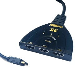 Switch Sdoppiatore HDMI 4K Con 3 Ingressi e 1 Uscita Con Cavo 50cm VH840041