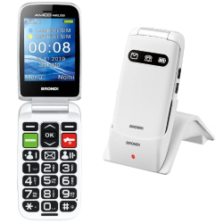 ⭐CELLULARE BRONDI AMICO FAVOLOSO 2.8" DUAL SIM WHITE ITALIA SENIOR PHONE
