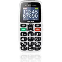 ⭐CELLULARE BRONDI AMICO UNICO 1.8" DUAL SIM WHITE ITALIA SENIOR PHONE