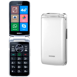⭐CELLULARE BRONDI BOSS 3.5" 4G DUAL SIM BASICO BIANCO SENIOR PHONE