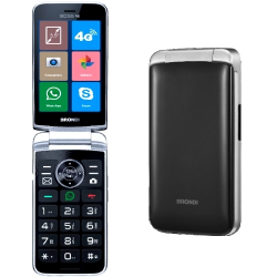 ⭐CELLULARE BRONDI BOSS 3.5" 4GB DUAL SIM 4G LTE BLACK SENIOR PHONE