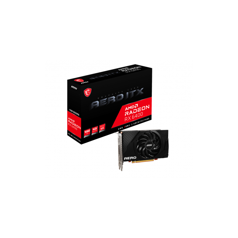 ⭐MSI RADEON RX 6400 AERO ITX 4GB GDDR6 HDMI/DP PCI EX 4.0 16X