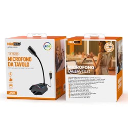 Microfono da Tavolo Flessibile con LED RGB per Lavoro, Video Chat Onli VH820129