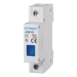 ETTROIT Indicatore Luminoso Modulare 230V Blu Occupa 1 Modulo DIN Lamp JXB1D-19