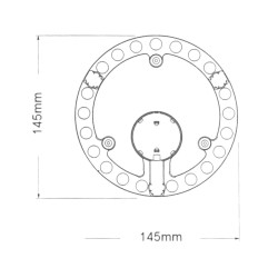Modulo Led Per Plafoniera Led Plate Ad Anello 12W 1200LM 6500K Diametr EB027543
