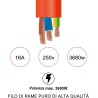 Prolunga Elettrica Lineare Colore Arancione 15M 3X1.5mm Spina Italiana AP533966