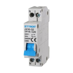 ETTROIT Interruttore Magnetotermico Automatico 1P+N 20A 4500A 220V Sal JX152040