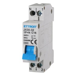 ETTROIT Interruttore Magnetotermico Automatico 1P+N 16A 4500A 220V Sal JX151640