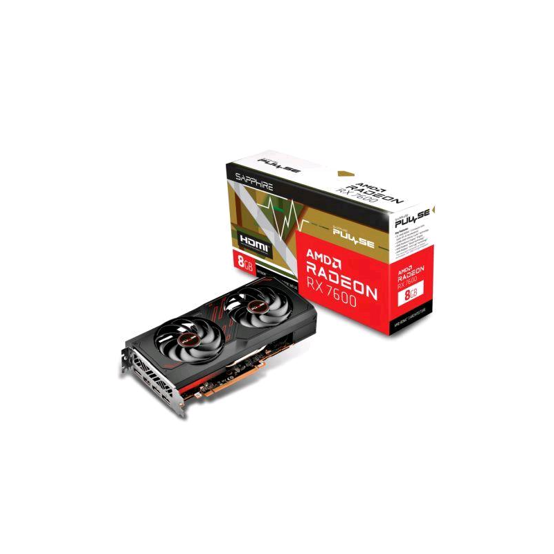 ⭐SAPPHIRE PULSE AMD RADEON RX 7600 GAMING 8GB GDDR6 DUAL FANN PCI EXPRESS 4