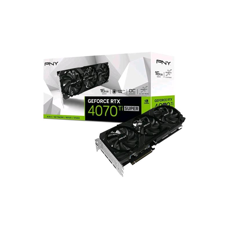 ⭐PNY GEFORCE RTX 4070 TI SUPER 16GB OC LED TF NVIDIA GEFORCE RTX 4070 TI SUPER