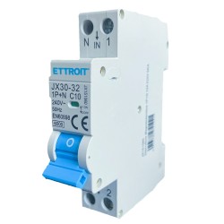 ETTROIT Interruttore Magnetotermico Automatico 1P+N 10A 6000A 220V Sal JX151060