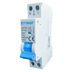 ETTROIT Interruttore Magnetotermico Automatico 1P+N 32A 6000A 220V Sal JX153260