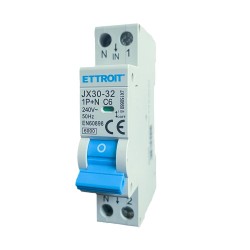 ETTROIT Interruttore Magnetotermico Automatico 1P+N 6A 6000A 220V Salv JX150660