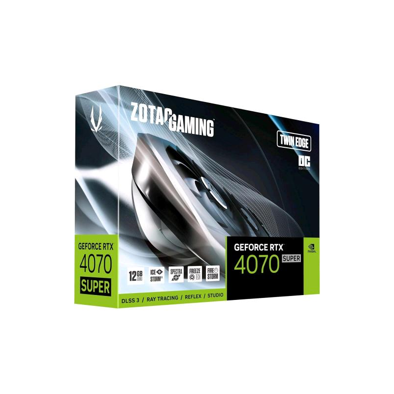 ⭐ZOTAC GEFORCE RTX 4070 SUPER TWIN EDGE OC 12GB GDDR6X DLSS 3 HDMI/3*DP PCI EX