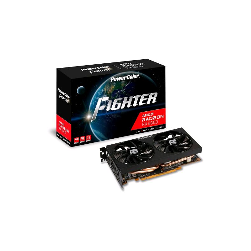⭐POWERCOLOR RADEON RX 6600 FIGHTER 8GB GDDR6 HDMI/3*DISPLAYPORT PCI EX 4.0 16X