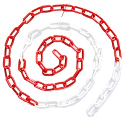 Rotolo di Catena a Maglia Barbazzale in Plastica Colore Rosso Bianco A AG060093
