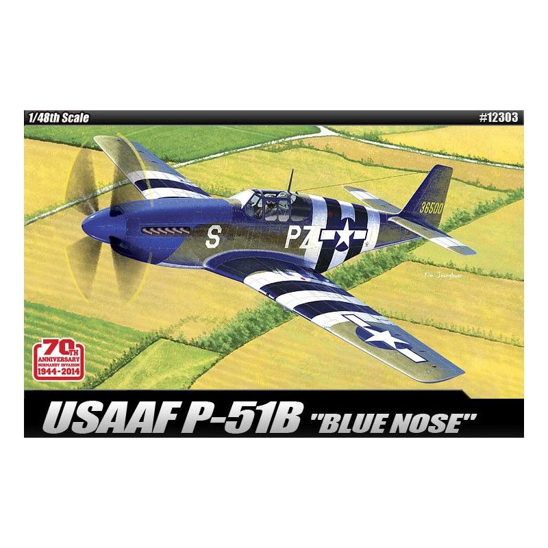 ACADEMY USAAF P-51B BLUE NOSE KIT 1:48 MODELLINO KIT AEREI ACADEMY SCALA 1:48