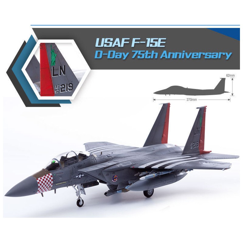 ACADEMY USAF F-15E D-DAY 75th ANNIVERSARY KIT 1:72 MODELLINO KIT AEREI ACADEMY S