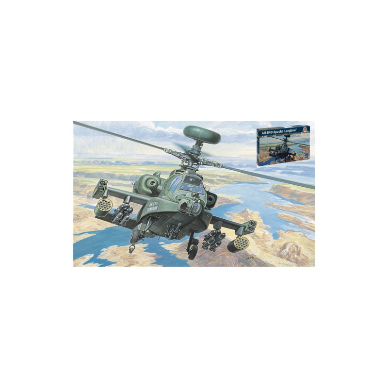 ITALERI ELICOTTERO AH-64 D APACHE KIT 1:72 MODELLINO KIT ELICOTTERI ITALERI SCAL