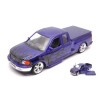 WELLY FORD F-150 FLARESIDE SUPERCAB PICK UP 1999 PURPLE W/BLACK FLAMES 1:24 MODE