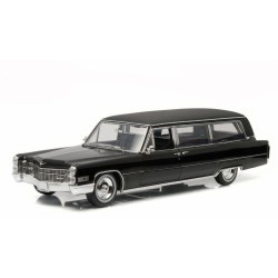 GREENLIGHT CADILLAC S&S LIMOUSINE 1966 FUNERAL CAR BLACK 1:18 MODELLINO POMPE FU