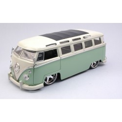 JADA TOYS VW BUS 1962 LIGHT GREEN/WHITE 1:24 MODELLINO TUNING JADA TOYS SCALA 1: