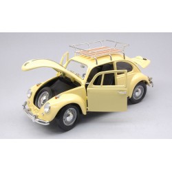 LUCKY DIE CAST VW BEETLE 1967 CAMPING VERSION YELLOW 1:18 MODELLINO AUTO STRADAL