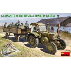 MINIART GERMAN TRACTOR D8506 WITH TRAILER & CREW KIT 1:35 MODELLINO KIT MEZZI MI