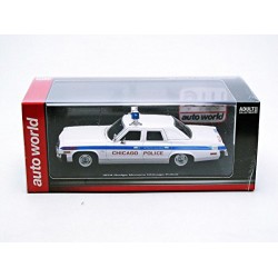 AUTO WORLD DODGE MONACO CHICAGO POLICE 1974 1:43 MODELLINO FORZE DELL'ORDINE AUT