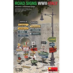 MINIART ROAD SIGNS WWII ITALY KIT 1:35 MODELLINO KIT DIORAMI MINIART SCALA 1:35