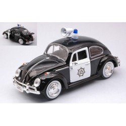 MOTORMAX VW BEETLE POLICE BLACK/WHITE 1:24 MODELLINO FORZE DELL'ORDINE MOTORMAX