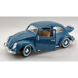 BURAGO VW KAFER BEETLE 1955 BLUE 1:18 MODELLINO AUTO STRADALI BURAGO SCALA 1:18