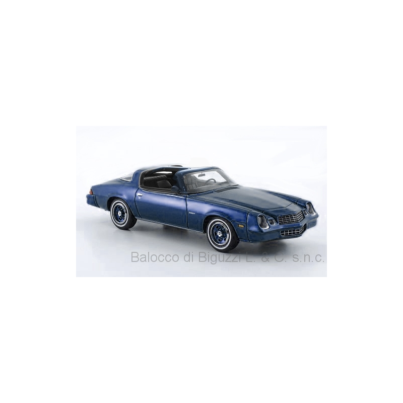 NEO SCALE MODELS CHEVROLET CAMARO LT 1978 MATT BLUE/BLACK 1:43 MODELLINO AUTO ST