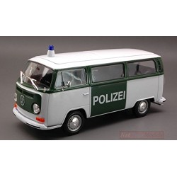 WELLY VW T 2 BUS 1972 POLIZEI 1:24 MODELLINO FORZE DELL'ORDINE WELLY SCALA 1:24