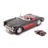 WELLY CHEVROLET CORVETTE 1957 BLACK/RED 1:24 MODELLINO AUTO STRADALI WELLY SCALA