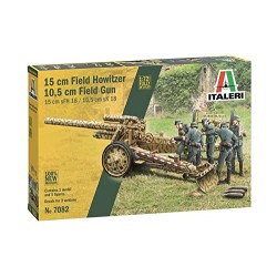 ITALERI 15 cm FIELD HOWITZER 10,5 cm FIELD GUN KIT 1:72 MODELLINO KIT MEZZI MILI