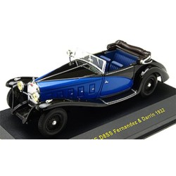 IXO MODEL DELAGE D8SS FERNANDEZ & DARRIN 1932 BLUE/BLACK 1:43 MODELLINO AUTO D'E