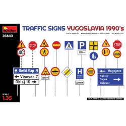 MINIART TRAFFIC SIGNS YUGOSLAVIA 1990s KIT 1:35 MODELLINO KIT DIORAMI MINIART SC