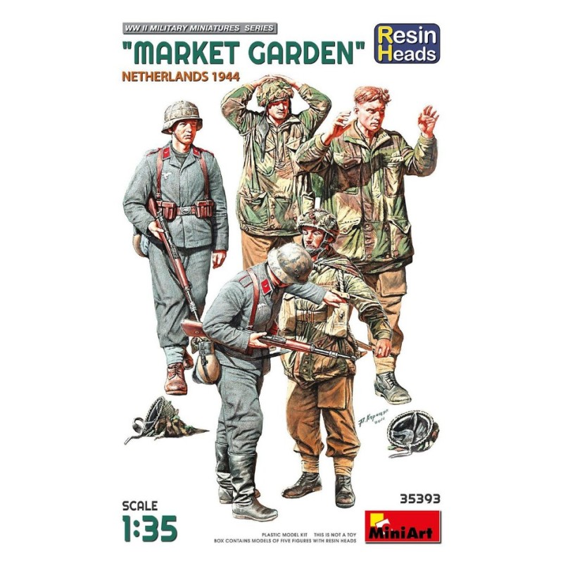 MINIART MARKET GARDEN (NETHERLANDS 1944) RESIN HEADS KIT 1:35 MODELLINO KIT FIGU