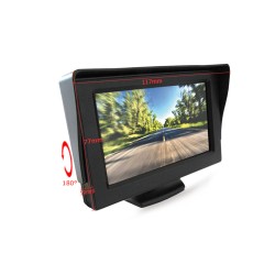 Monitor TFT LCD 4,3'' Slim Orientabile a 160 Gradi Doppio Ingresso Video KR4343
