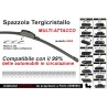 Spazzola Tergicristallo Auto Universale S985 26'' 650mm Carall 16 Attacc S98526