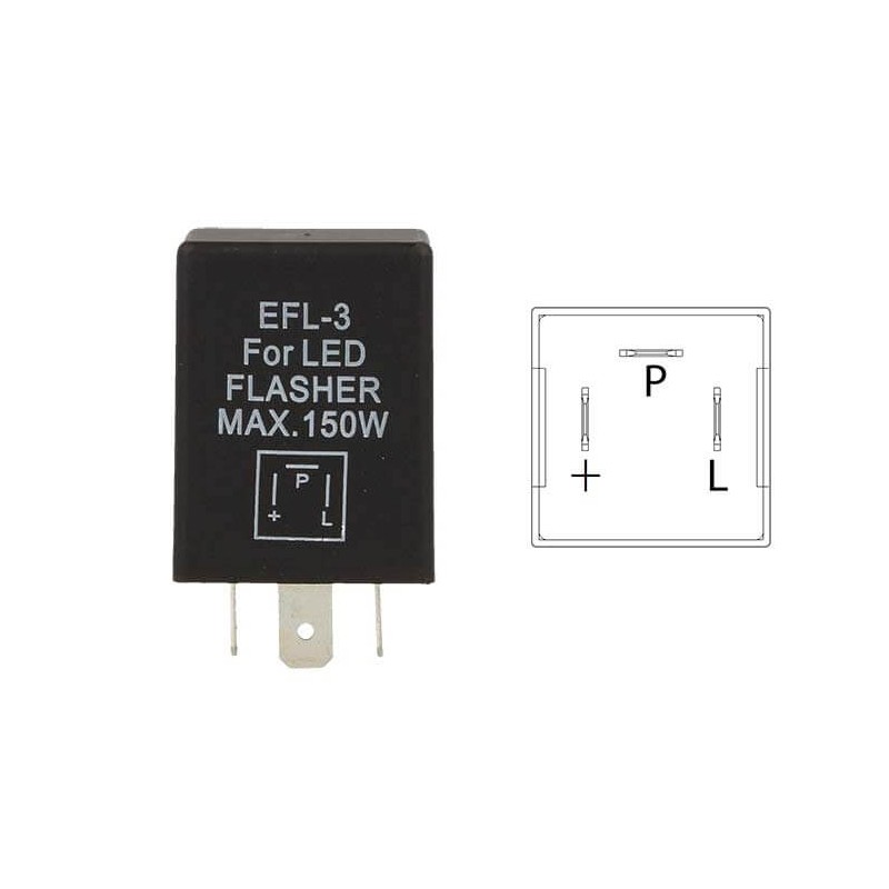 Flasher Led Lampeggiatore Rele Relay 3 Pin EFL3 12V Per Frecce Led Auto CL1218