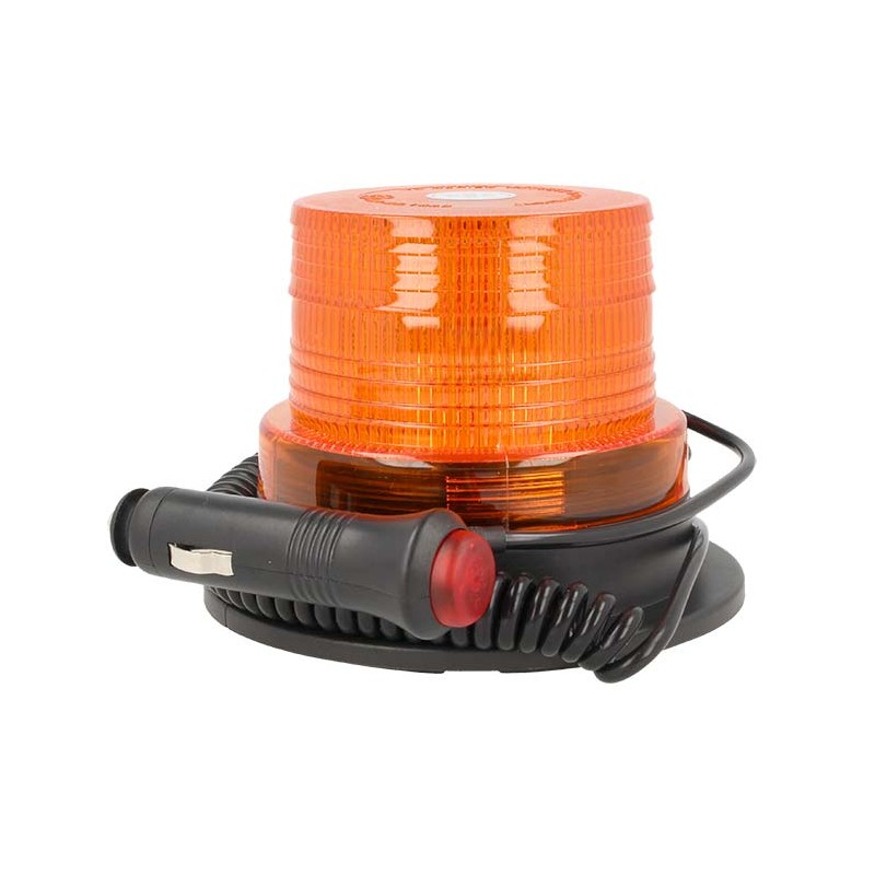 Lampada Luce Lampeggiante Led Rotante Strobo Arancione Magnetico 12V 24V LN2711