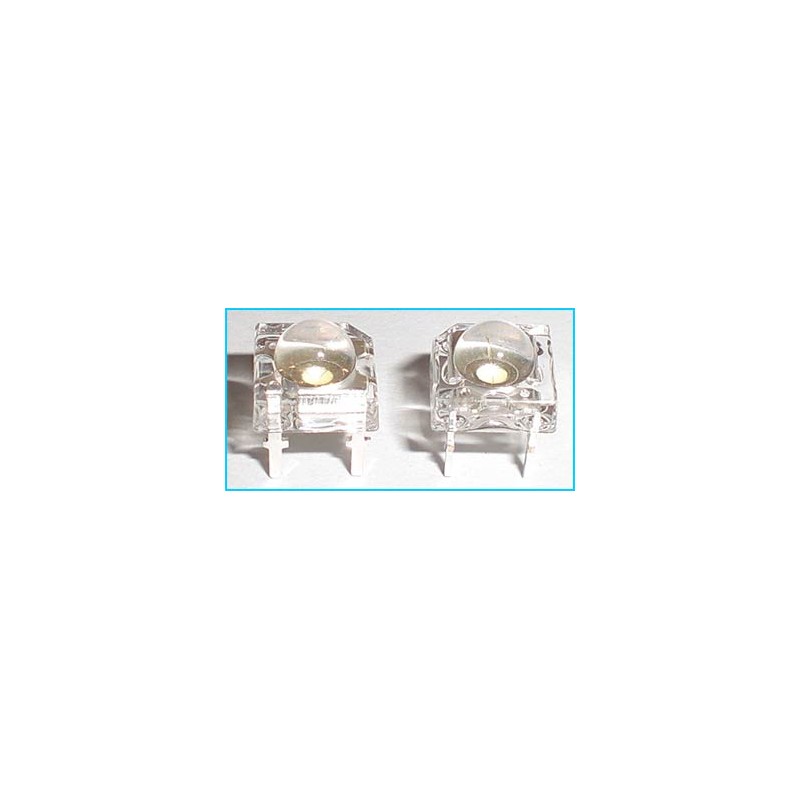 100 PZ LED F5 Super Flux diametro 5mm a 4 Piedi Bianco 6000K 3,1-3,3V LF5041