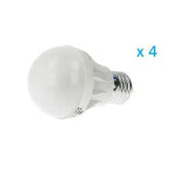 4 PZ Lampade Led E27 Bulbo G55 5W＝45W Bianco Freddo AA3500