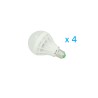 4 PZ Lampade LED E27 Globo Opaca Sfera G80 12W Diametro 80mm Bianco Cald AA8600
