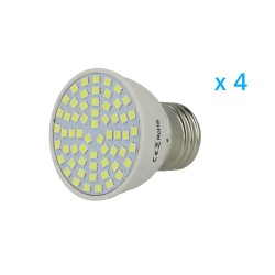 4 PZ Lampade Led E27 Spot 3,5W＝35W Bianco Caldo Diametro 50mm Con 60 smd AA6300