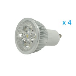 4 PZ Lampade Led GU10 Dimmerabile Triac Dimmer 6W 220V Bianco Caldo 3000 AA8900