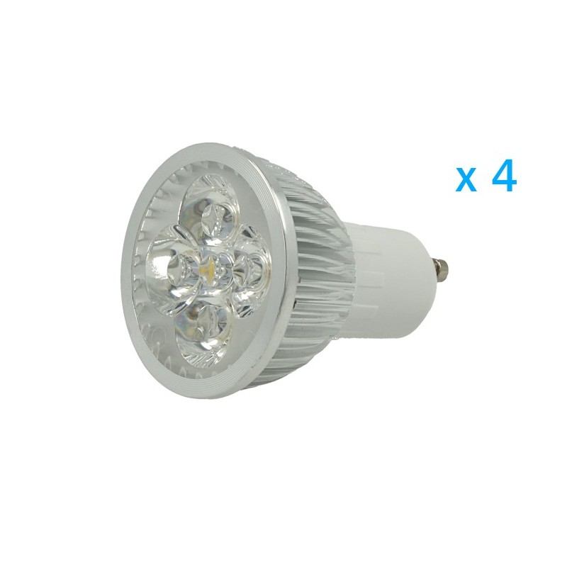 4 PZ Lampade Led GU10 Dimmerabile Triac Dimmer 6W 220V Bianco Caldo 3000 AA8900