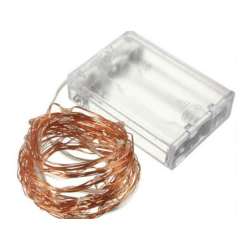 Stringa Led Bianco Freddo Filo Rame Copper Wire String 10 Metri 100 Led AA9000